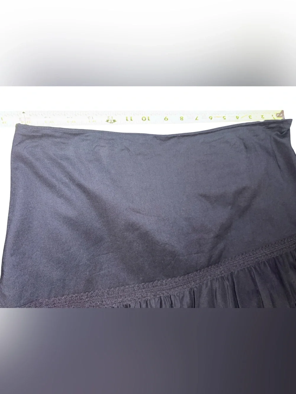 Nicole by Nicole Miller Black Ruched Flare Skirt Women’s Approx. Size Large Y2K